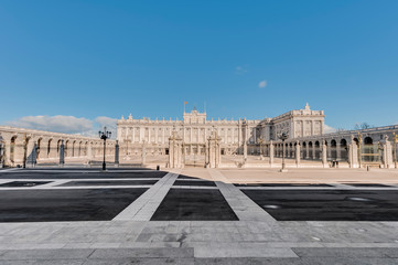 Obraz premium The Royal Palace of Madrid, Spain.