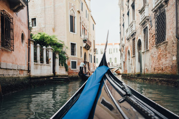 Venice canal wiew from gondola