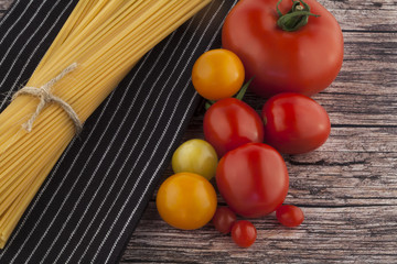 Tomatoes in various colours and size