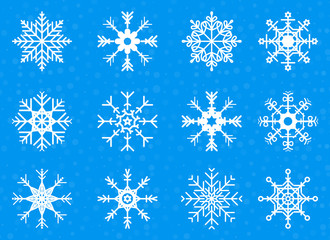 Naklejka na ściany i meble Set of Vector Snowflakes 