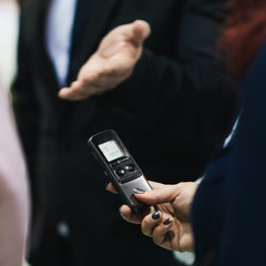 Interviewing politician