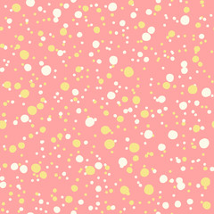 Baby Fun Hand Drawn Dots Asymmetrical Seamless Pattern, Dotted Swiss