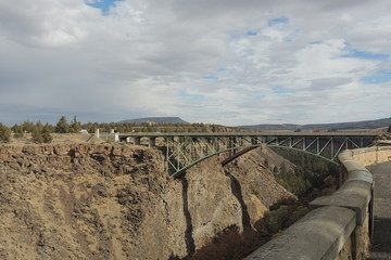 New and Old Bridges Across Crooked River Gorge