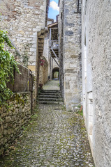 narrow street in the villa saint cirq lapopie