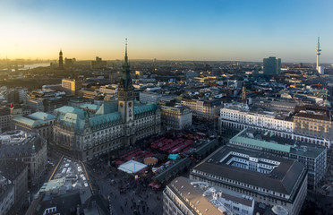 christmas time in Hamburg with christmas market