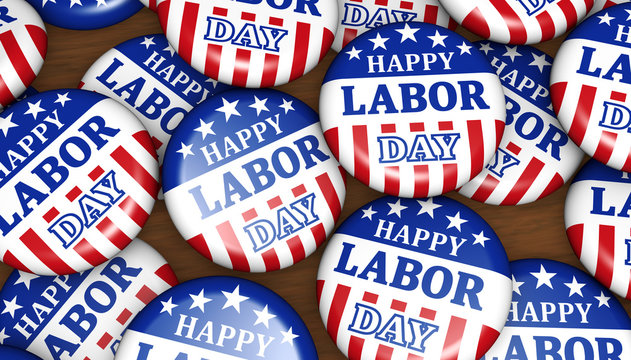 Happy Labor Day USA Badges