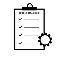 Project Management Vector flat Icon. Business concept symbols