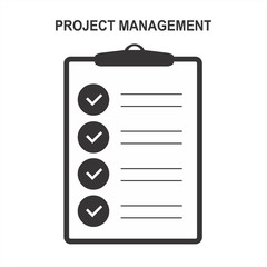 Project Management Vector flat Icon. Business concept symbols