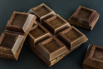 Broken chocolate bar