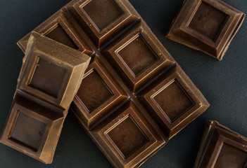 Broken chocolate bar