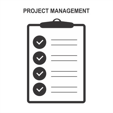 Project Management Vector flat Icon. Business concept symbols