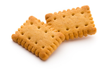 Tasty cookies biscuits on the  isolated background.
