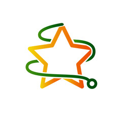 Obraz premium star tech logo