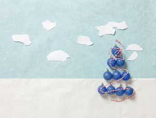 Christmas tree made of balls - Christmas time