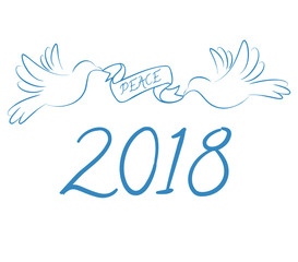 Fototapeta na wymiar Peace symbol 2018 