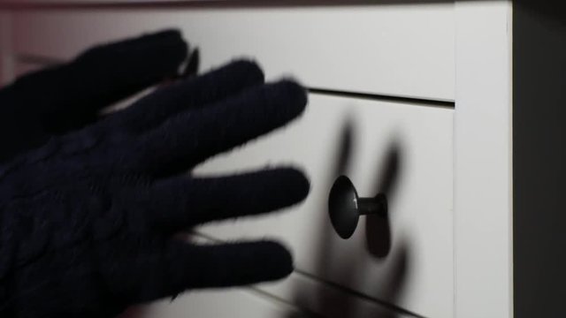 The theft of jewels. Necklaces and watches is stolen from a furniture drawer.