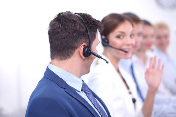 Business people working with laptop in an office. Business people . working