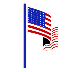 Isolated flag illustration