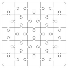 Fototapeta premium Puzzle piece on white background. Board game puzzle for Your business project. Vector Illustration