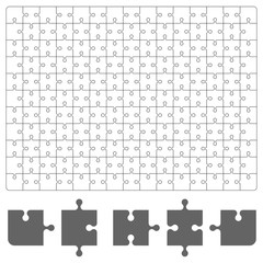 Puzzle piece on white background. Board game puzzle for Your business project. Vector Illustration