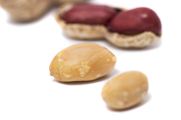 peanuts on a white background