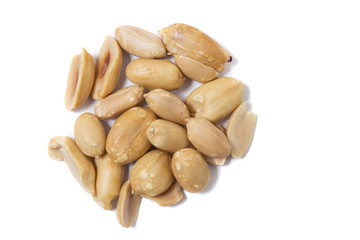 peanuts on a white background