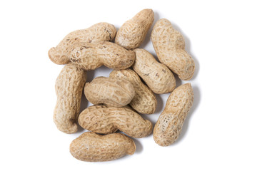 peanuts on a white background