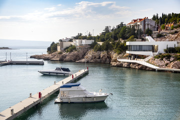 Two boats in the croatian harbor