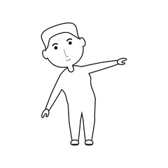 elderly man working out icon over white background vector illustration