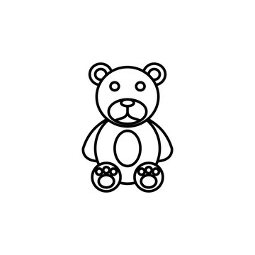 Cute teddy bear icon