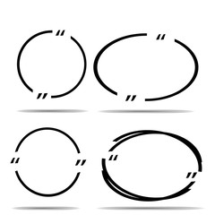 black blank bubble quotes speech box set