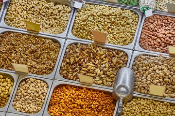 Nuts and seeds in a shop