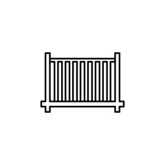 baby bed line icon