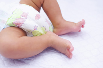 Obraz na płótnie Canvas Baby Wearing Diapers