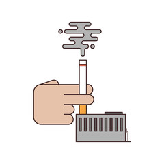 No smoking and anti tobacco concept flat design