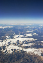 Fototapeta premium Flying over the Rocky Mountains