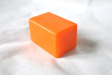 Orange block of soap