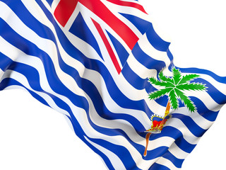 Waving flag of british indian ocean territory