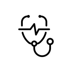 Stethoscope line icon