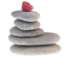 stone tower isolated on white