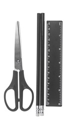 Stationery isolated on white background