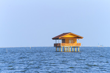 Alone old house at the ocean,Thailand