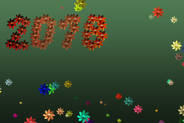New year 2018 card background