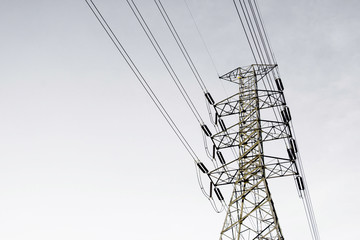 Power tower in white background