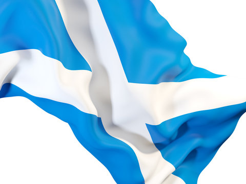 Waving flag of scotland