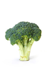 Fresh broccoli isolated on white background       