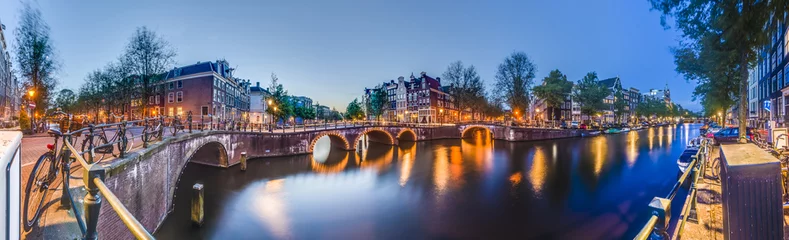 Türaufkleber Kanal Keizersgracht in Amsterdam, Niederlande. © Anibal Trejo