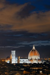 Fototapeta premium Florence Cathedral skyline night
