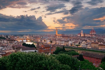 Fototapeta na wymiar Florence sunset skyline