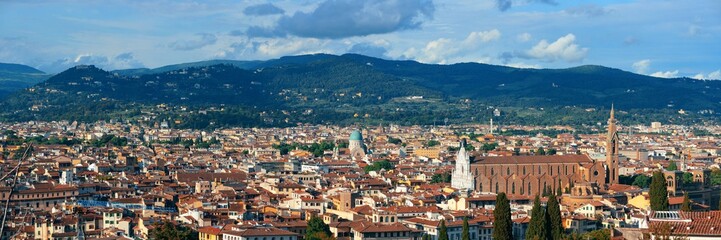 Florence skyline view rooftop panorama